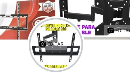 Venta e instalación de soportes de TV.