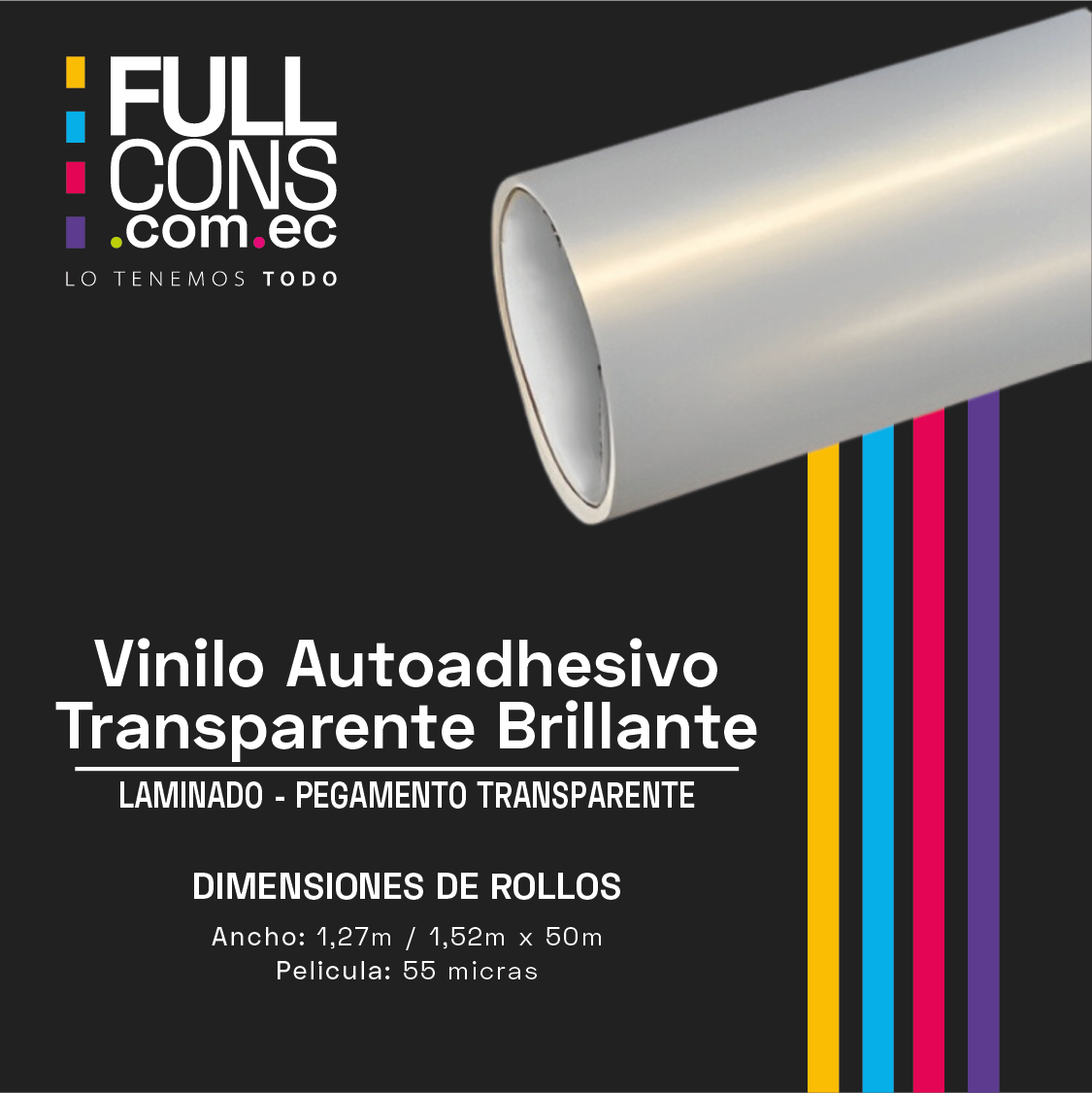 Vinilo Autoadhesivo Laminado 55 micras