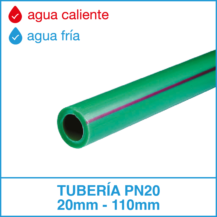 Termofusión-Vesbo-Tubería PN20 20mm - 110mm