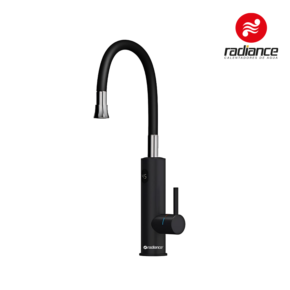 Grifo Eléctrico RADIANCE TAP FLEX Negro Mate