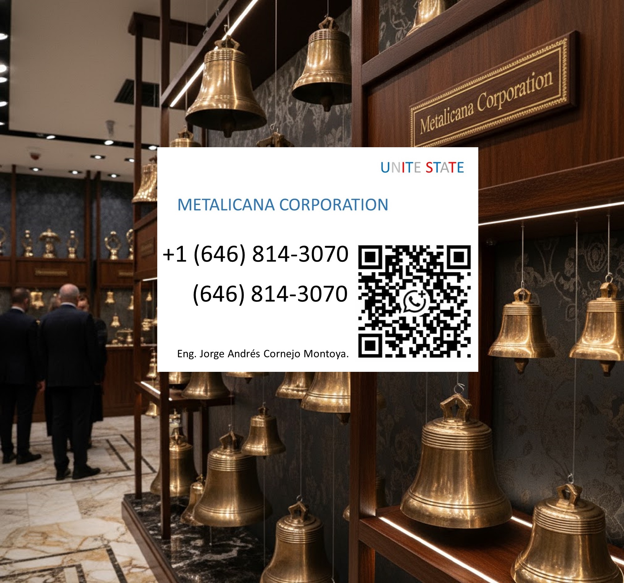 Venta de campanas de bronce en Manhattan Nueva York Estados Unidos