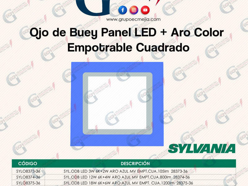ODB panel led aro de color cuadrado Sylvania