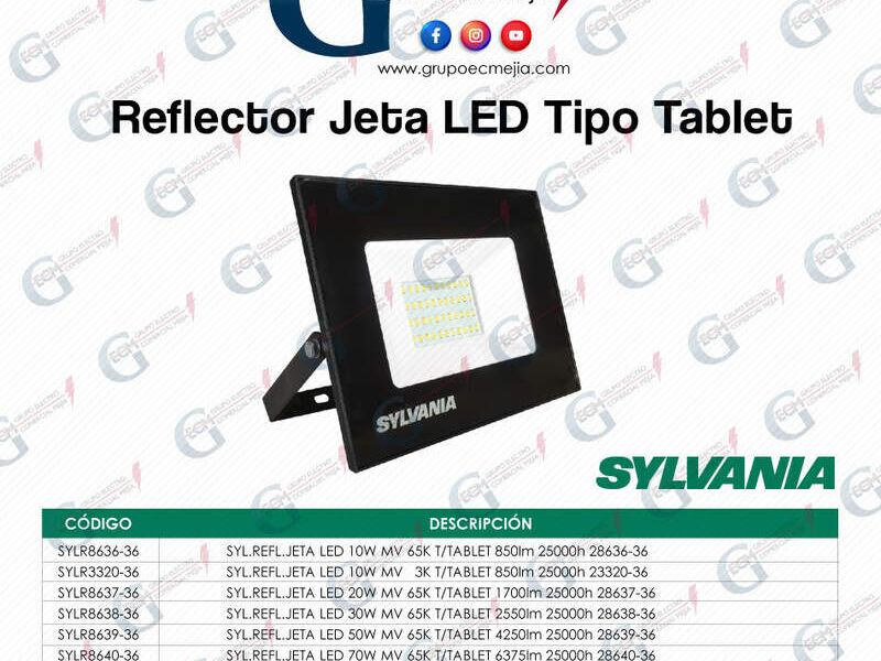 Reflector Jeta tipo tablet Sylvania
