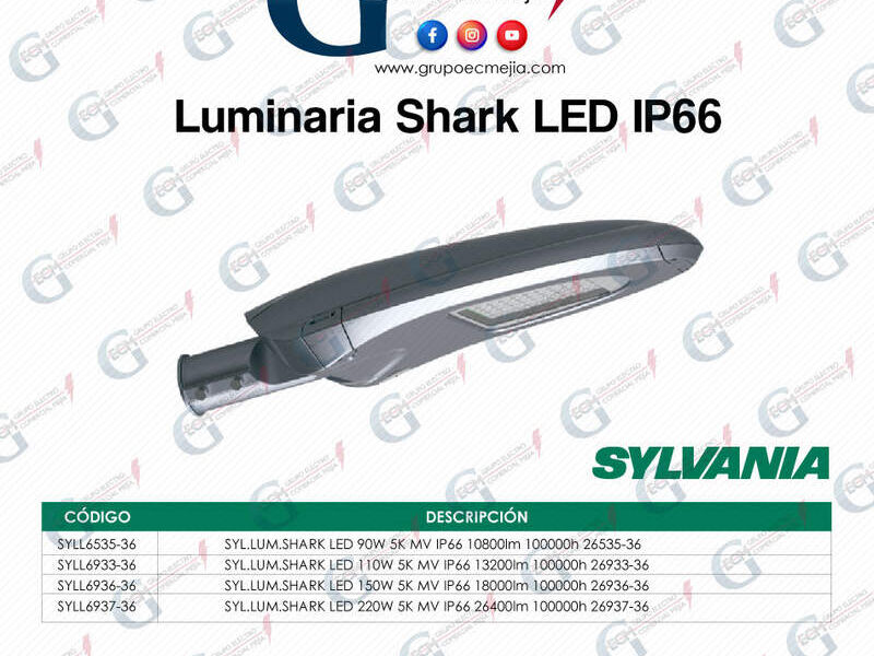 Luminaria Shark led IP66 Sylvania