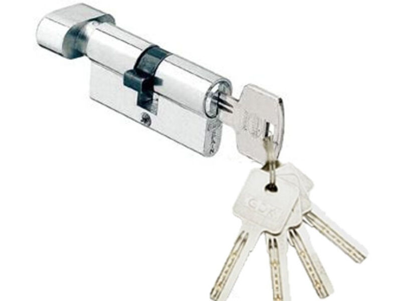 Cilindro de cerradura de puerta de cobre, 3 llaves, seguridad para el  hogar, antirrobo, cilindro de cerradura de entrada para dormitorio interior