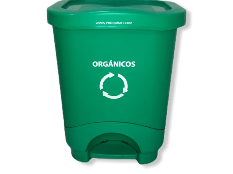 Contenedor desechos orgánicos 24 lt con pedal 