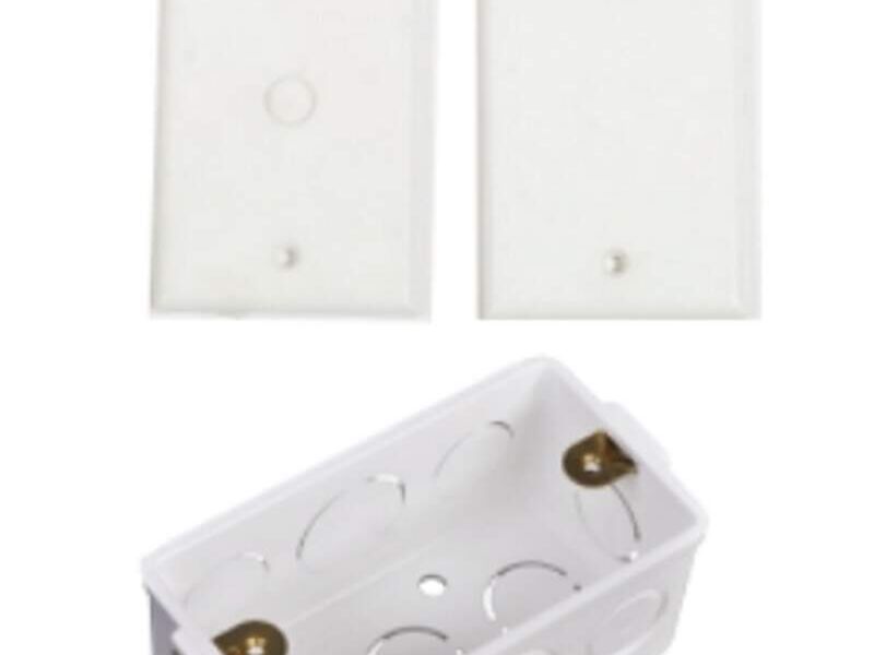 Tapa perforadora y ciega caja rectangular 
