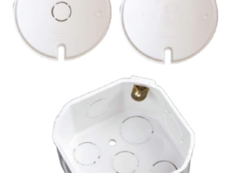 Tapa perforadora y ciega caja octogonal 
