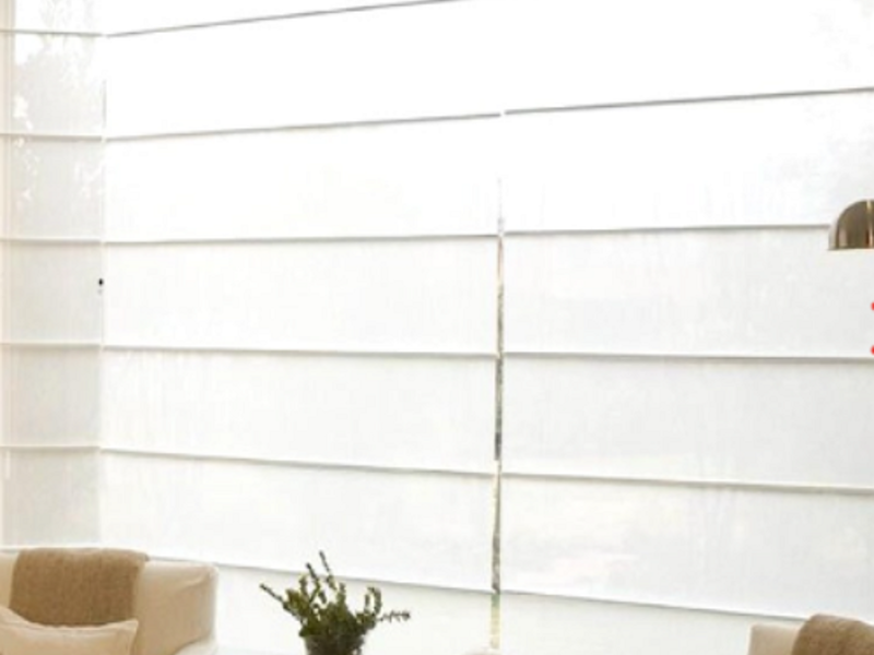 Cortinas Romanas Blancas Anchas