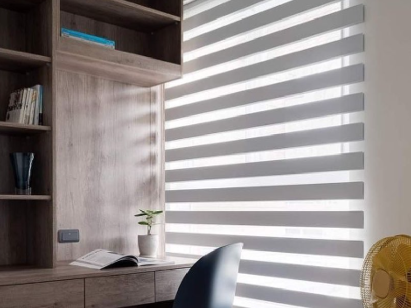 Cortina Zebra blanca