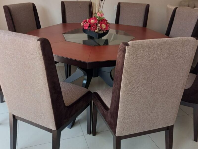 Comedor octagonal en bicolor