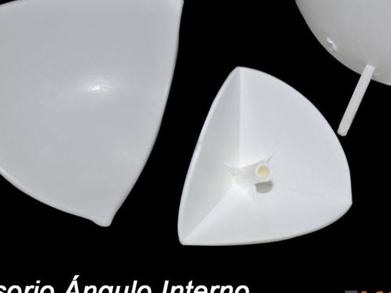  Accesorio Angulo Interno PVC R= 8 y 10 cm