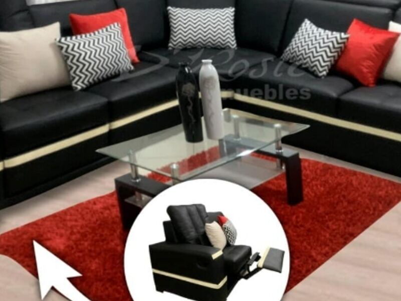 Sala en L reclinable
