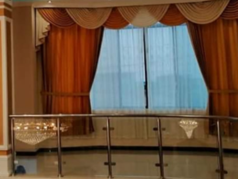 Cortina Decorativa café-beige