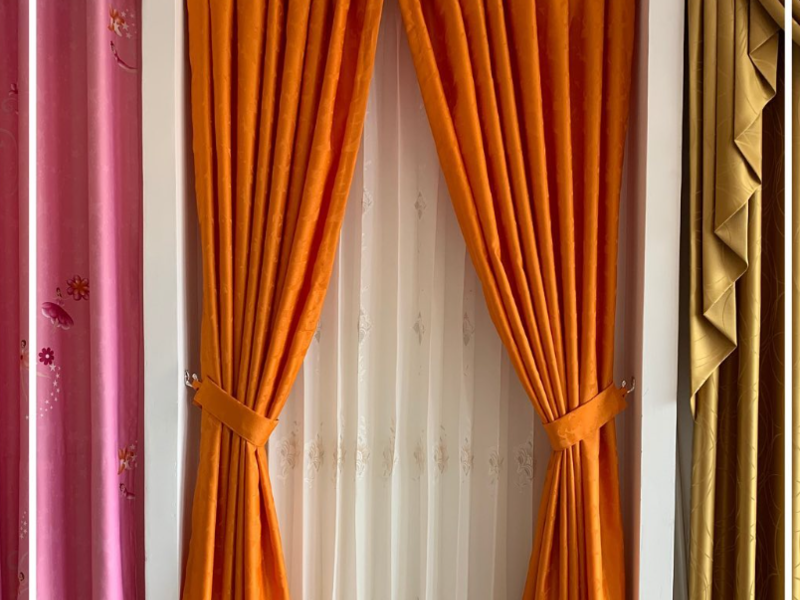 Cortina Tradicional Naranja