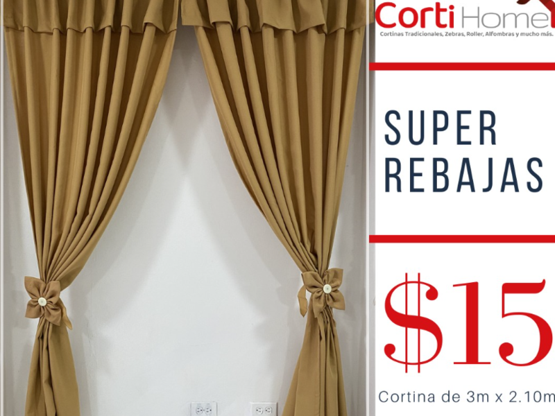 Cortina Tradicional Plateada