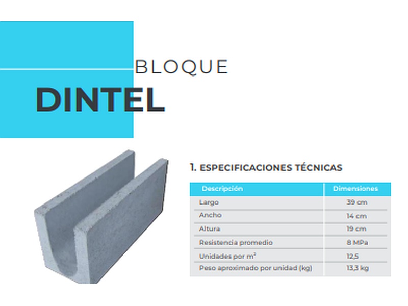 Bloque Dintel