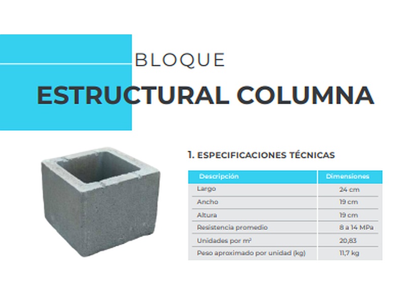 Bloque Estructural Columna