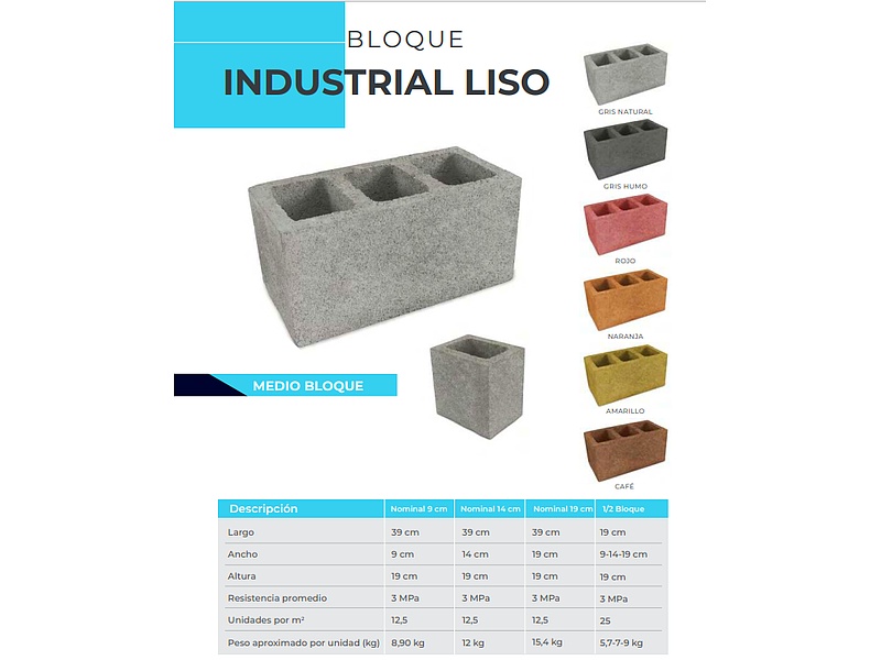 Bloque Industrial Liso 