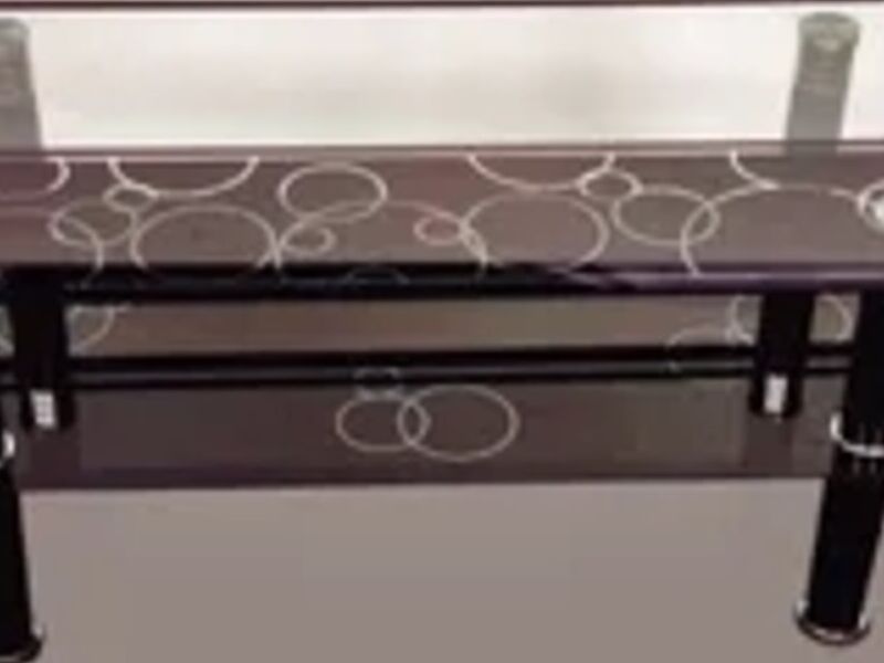 Mesa de centro vidrio templado-aluminio