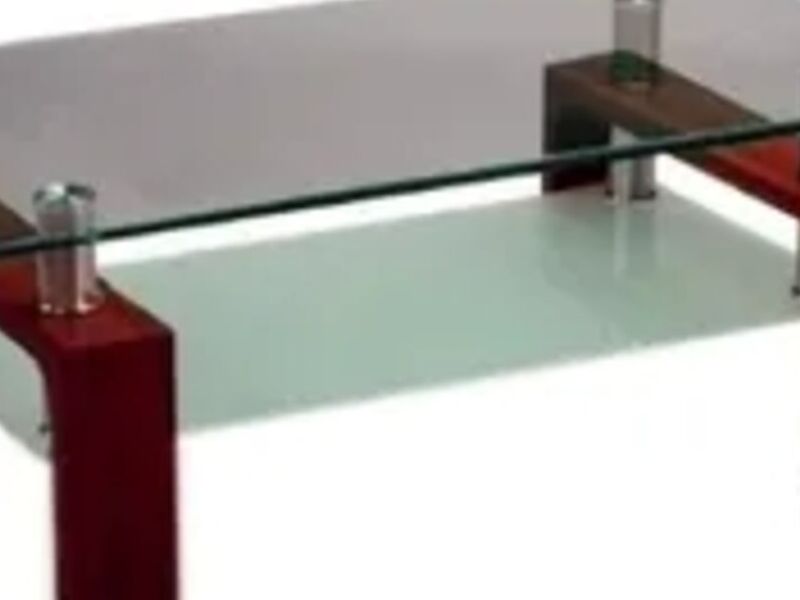Mesa de centro vidrio templado-MDF