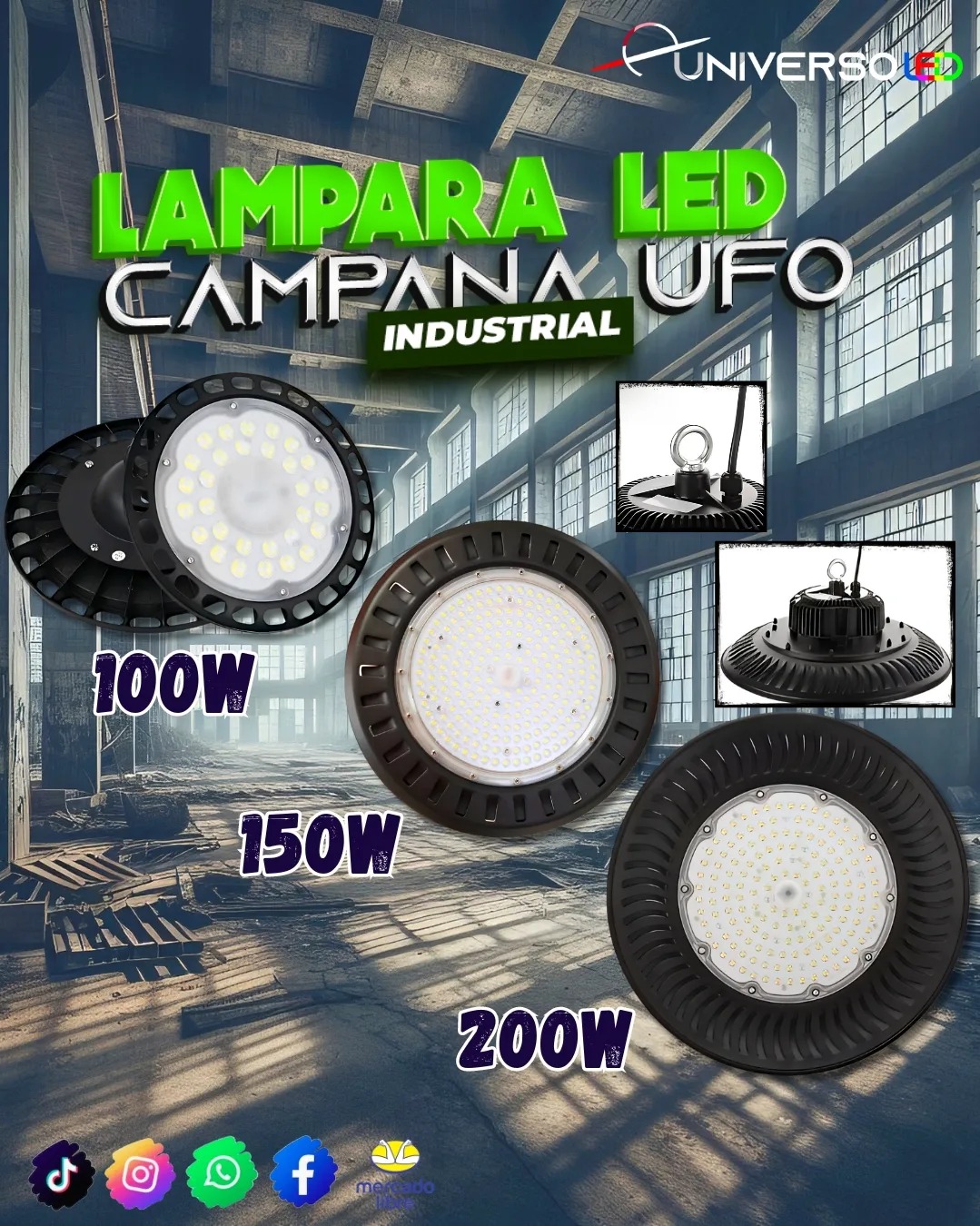 Lampara LED CAMPANA UFO Industrial