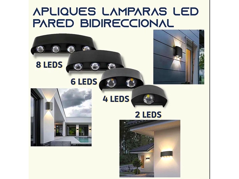 Apliques Lámparas Led Pared Bidireccional Ec