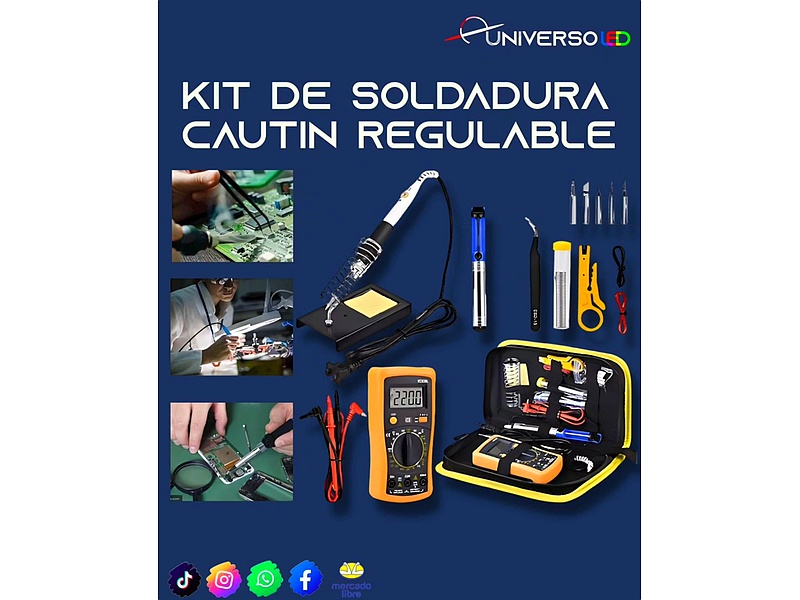 Kit de soldadura cautín regulable Ec