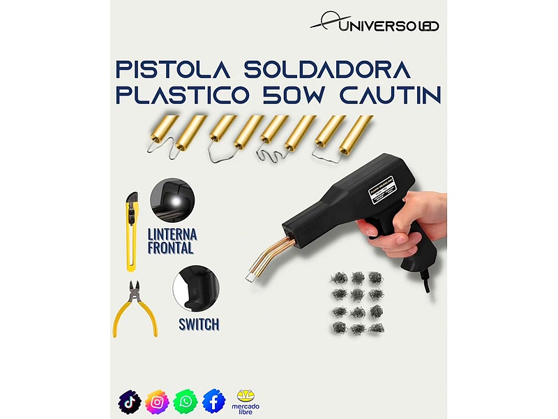 Pistola Soldadora Plástico 50W Cautín Ec