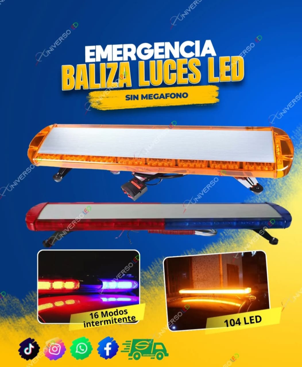EMERGENCIA BALIZA LUCES LED