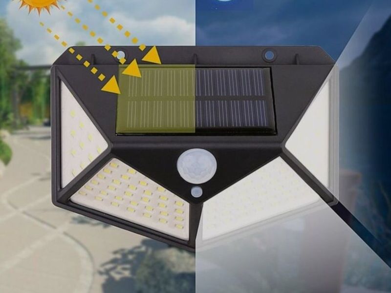 Lámpara Led Solar Con Sensor De Luz