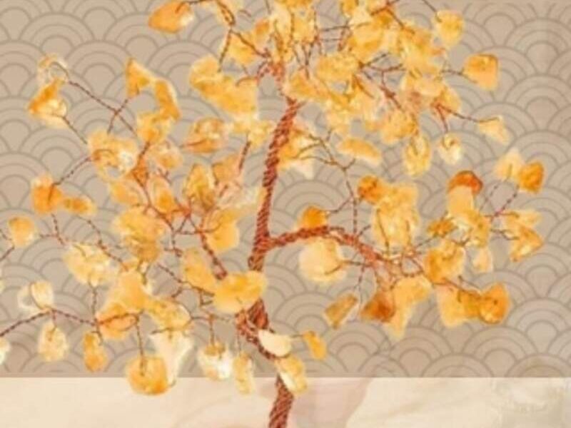 Árbol Abundancia Gema Cuarzo Citrino