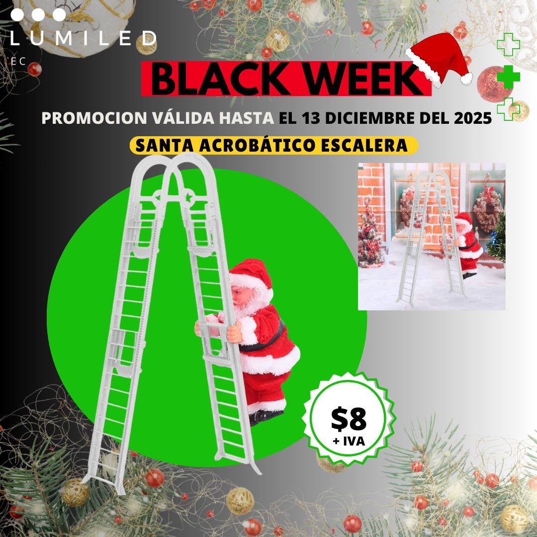 BLACK WEEK   SANTA ACROBÁTICO ESCALERA