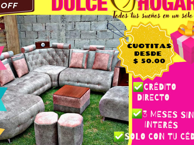 mesa de sala gris en cayambe