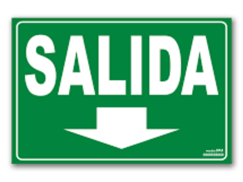 SEÑALETICA SALIDA EN GUAYAQUIL