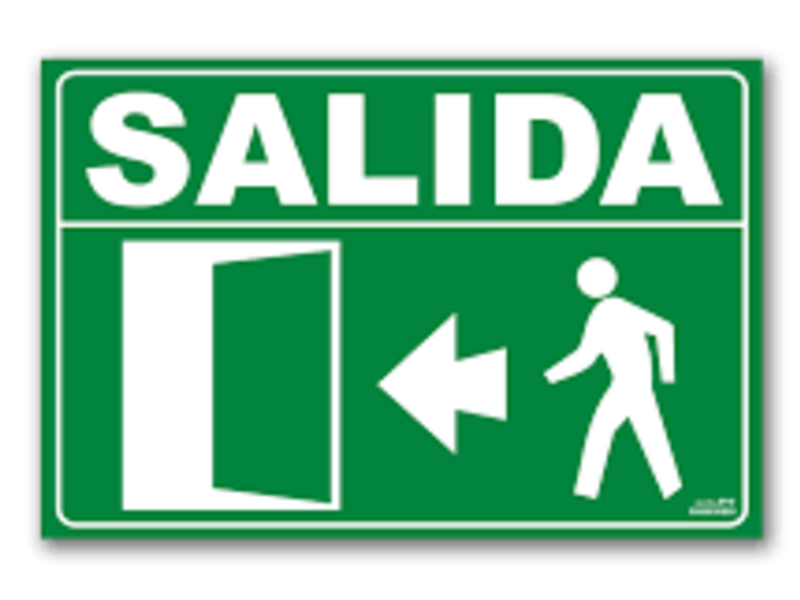 SEÑALETICA SALIDA EN GUAYAQUIL