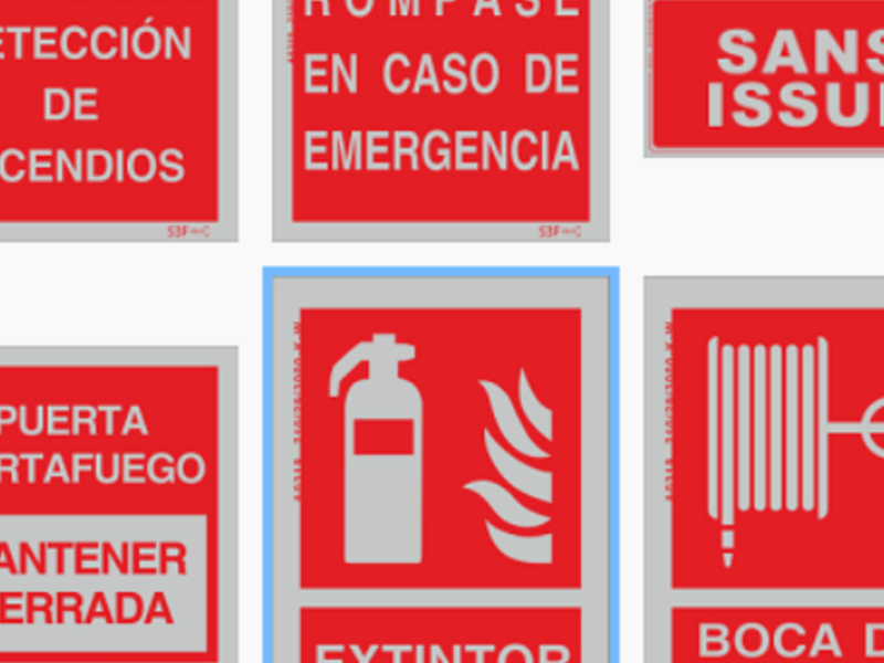 señalización contra incendios en Cotopaxi