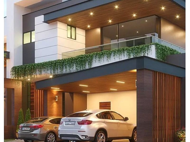 ARQUITECTURA CASA GARAJE ECUADOR