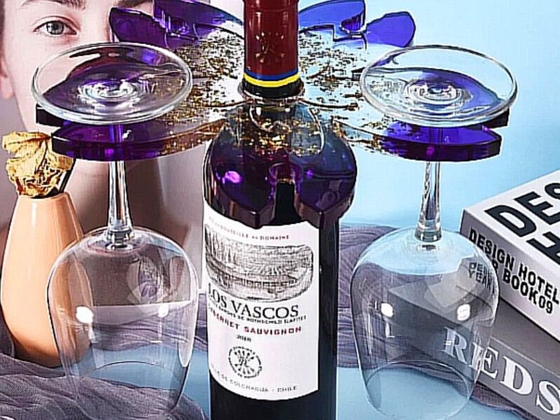 Porta copas y vino flor Guayaquil