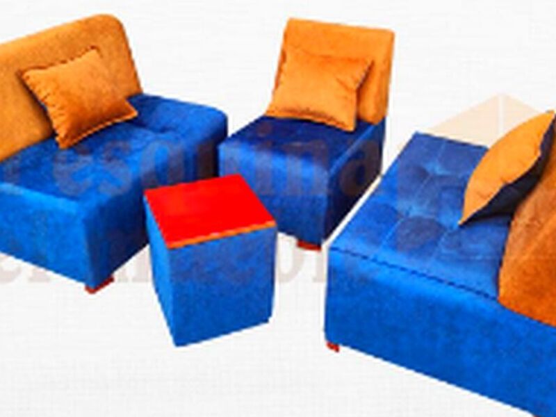 Mini salas 4 piezas naranja & azul Ecuador
