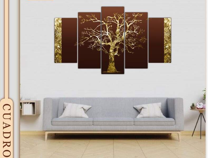 Cuadro Decorativo Árbol Dorado Cuenca