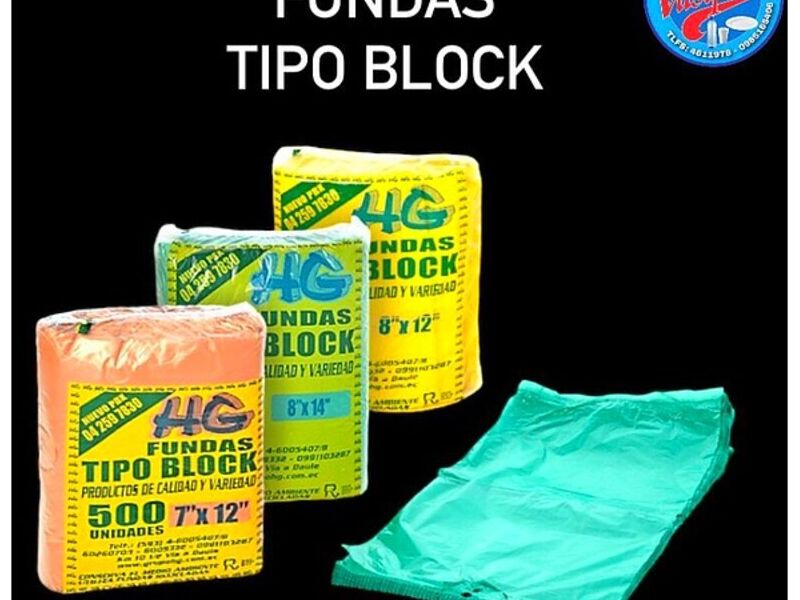 Fundas tipo block Guayaquil