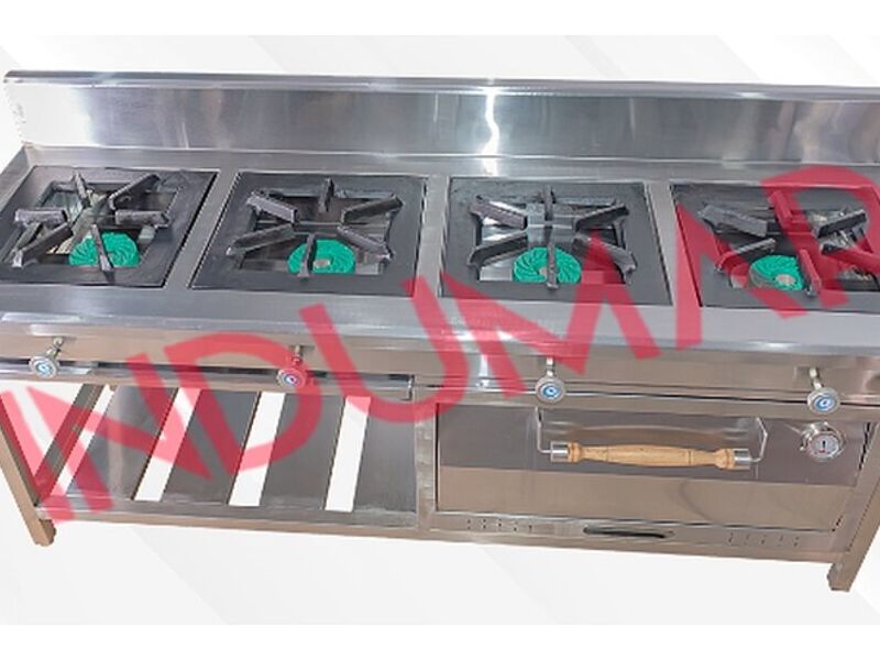 Cocina industrial 4 quemadores horno Ecuador