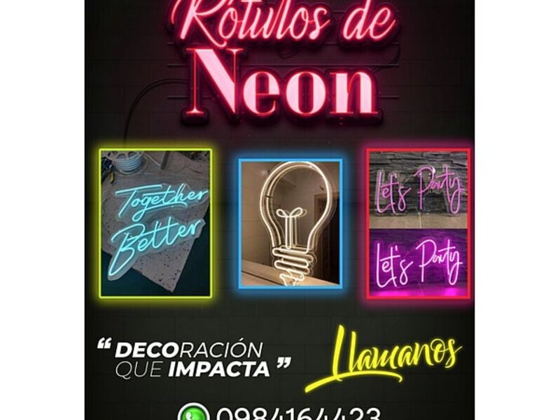 Servicio rótulos de neón Ambato 