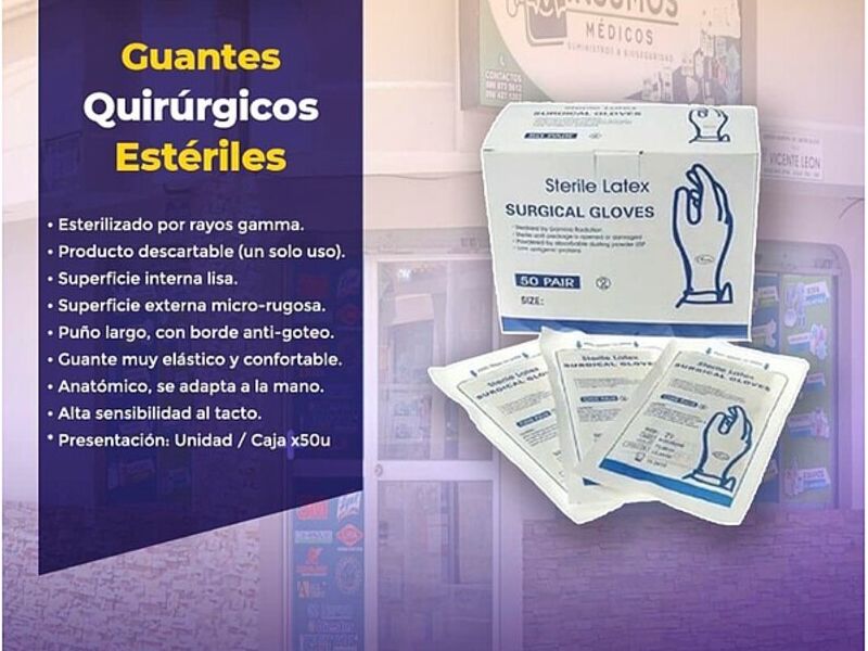 Guantes quirúrgicos esteriles Quito 