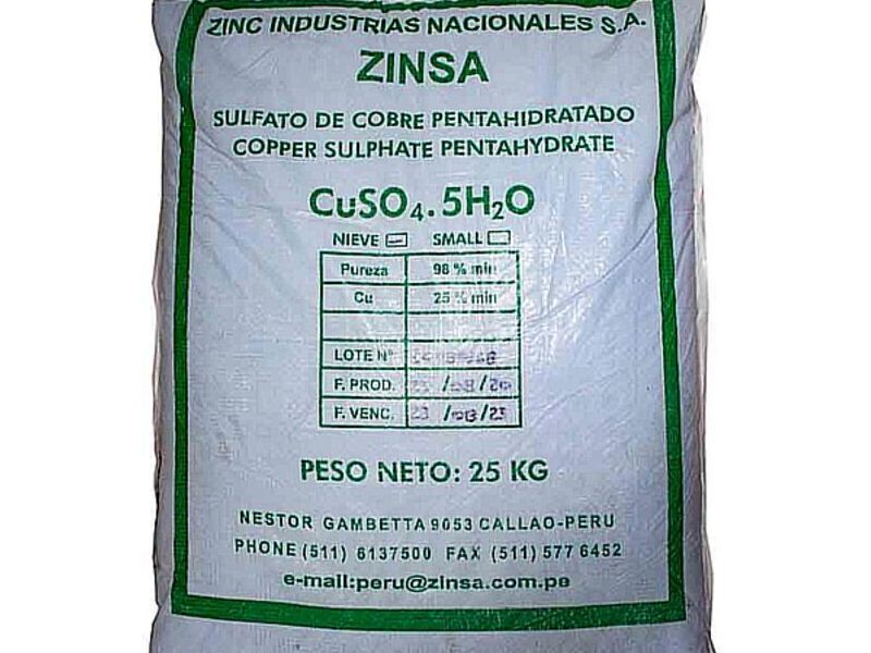 Sulfato de cobro prehidratado Quito 