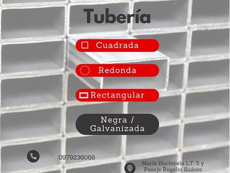 Tubería rectangular Quito