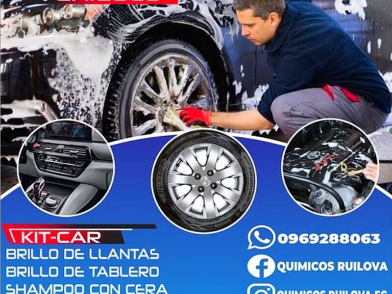 Kit lavado y mantenimiento autos Guayaquil