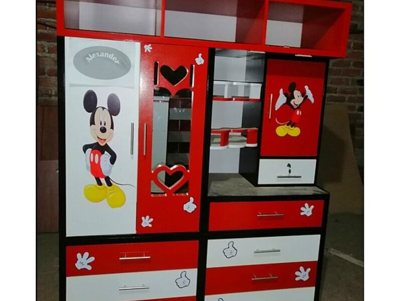 Comoda con espejo para niños mickey Duran