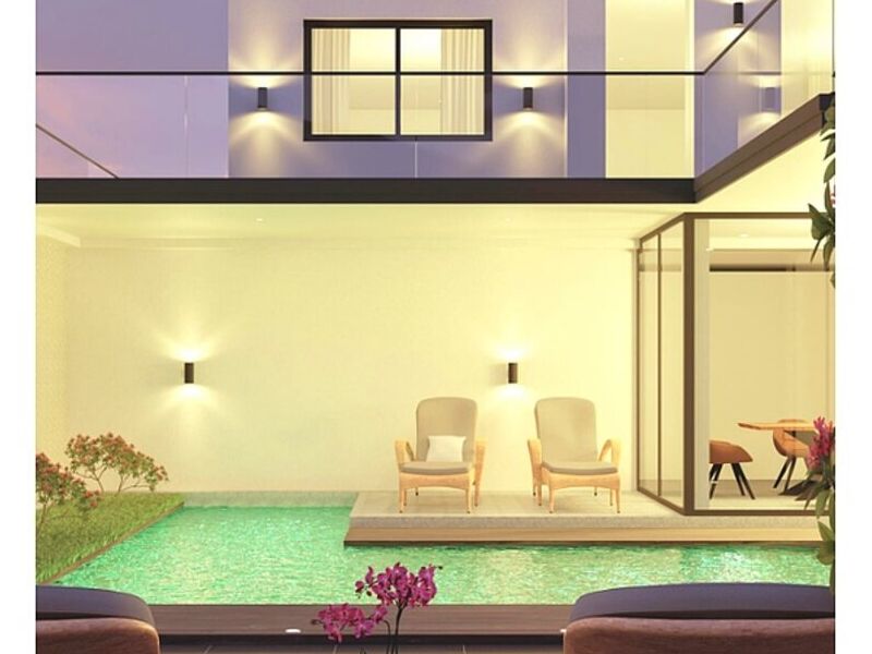 Diseño Piscina Iluminada Ecuador